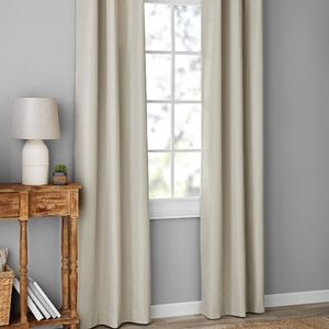 Beige room darkening curtains 37"x84" each